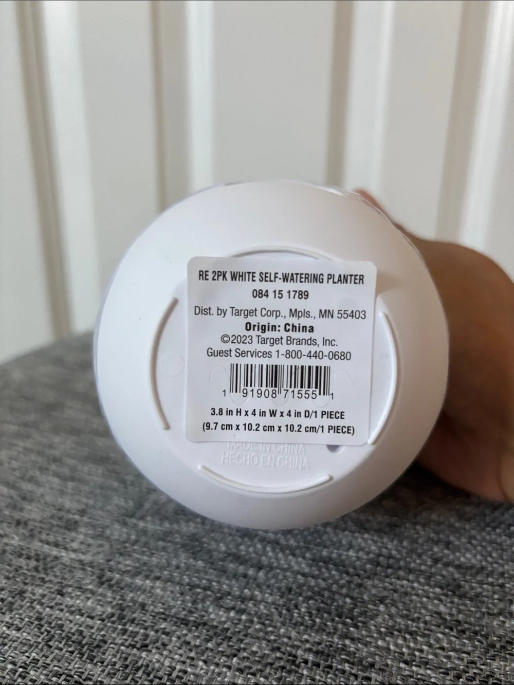 Target White Self-Watering Planter 3.8 in H x 4 in W x 4 in D 2pk